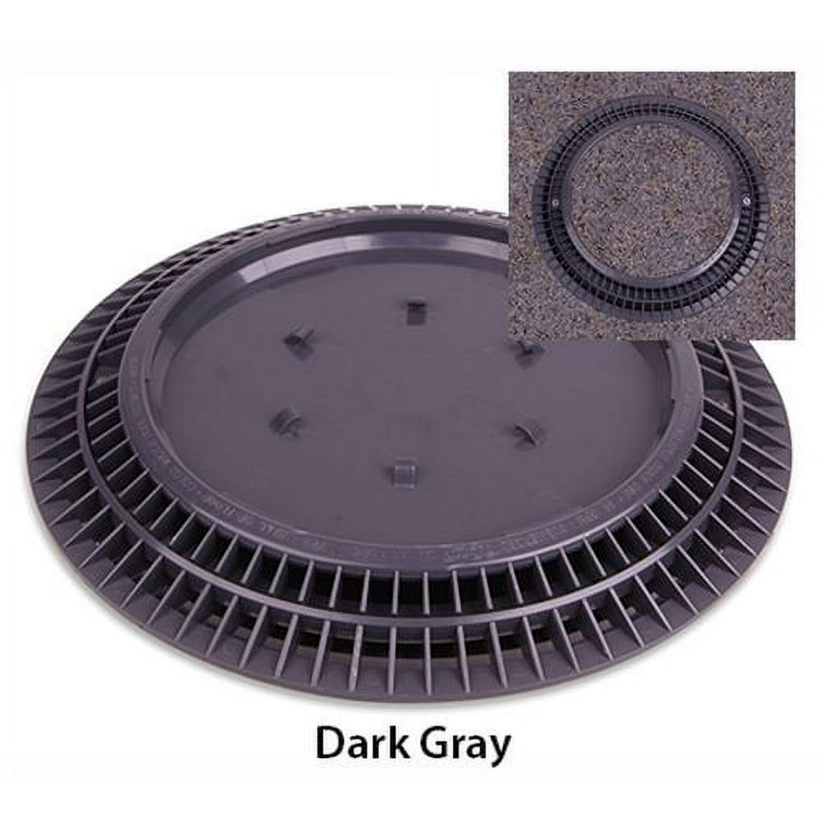 10PTD105A 10 in. Pebble Top VGB Drain Cover & Frame, Dark Gray