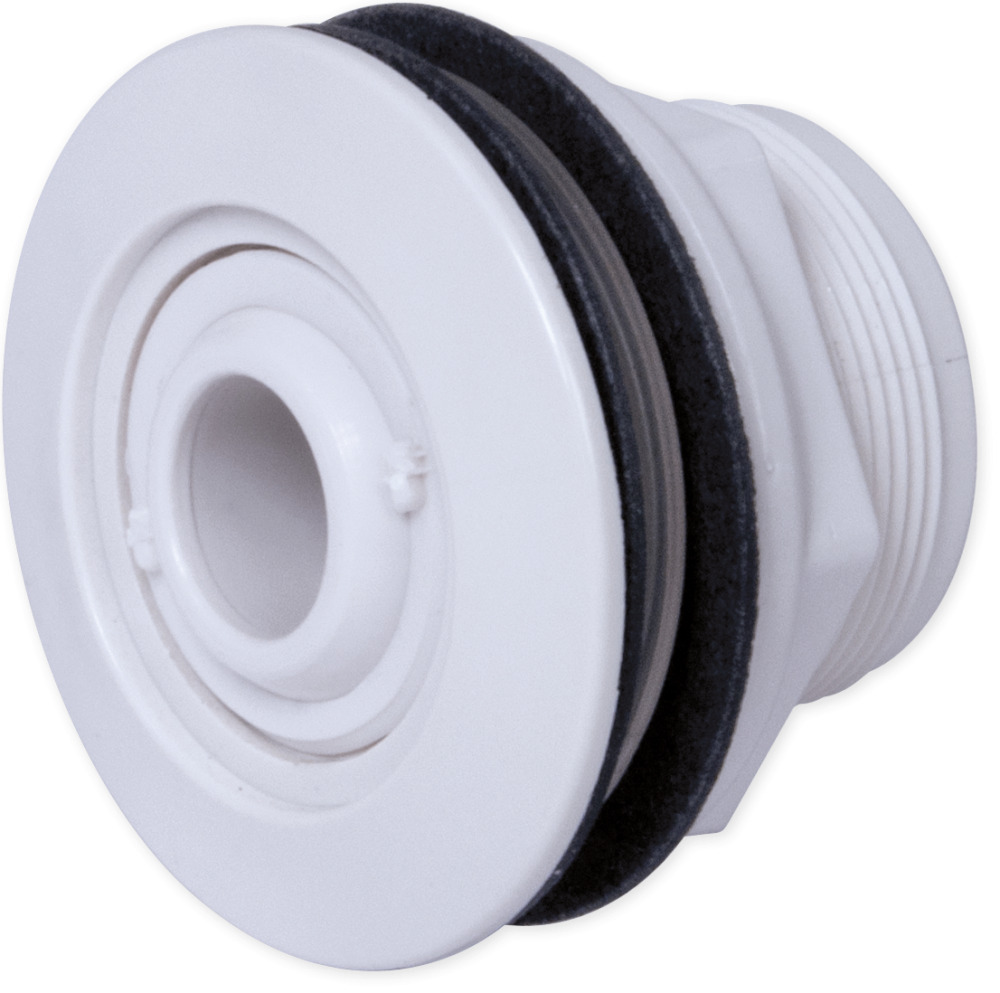 2 in. Fiberglass Wall Fitting - White with Eyeball