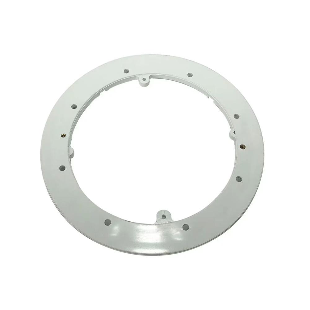 WW6422090 Main Drain Vinyl Liner Mounting Plate with Inserts - Durable Pool Drain Installation Component, White