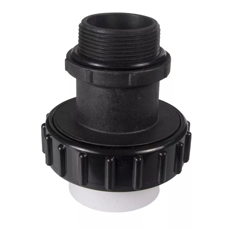 Zodiac Pool Care CMP21063164000 1.5 in. MIP x 2 in. Socket High Temperature Self Sealing Long Union - Black