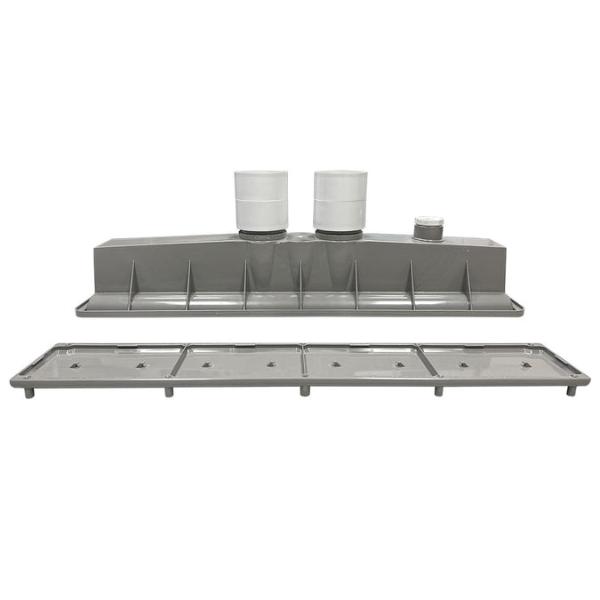 AA289102 AVSC Dual Drain with Pebble Top Channel Drain, Light Gray