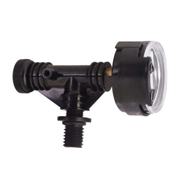 Zodiac Pool Care CMP25357357000 Air Release Tee Valve with Gauge, Black