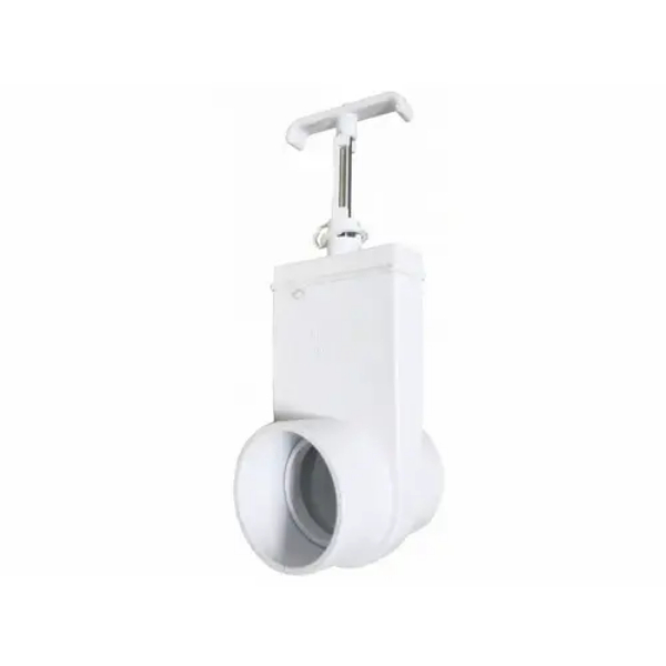 CMP25852150000 1.5 in. Spigot x 1.5 in. Socket Hydro Seal Locking Slice Valve, White