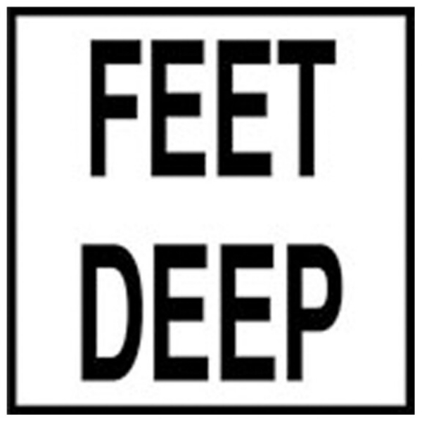 C621530 6 in. No Skid Ceramic Feet Deep 2 in Letters MG Series Message Tile