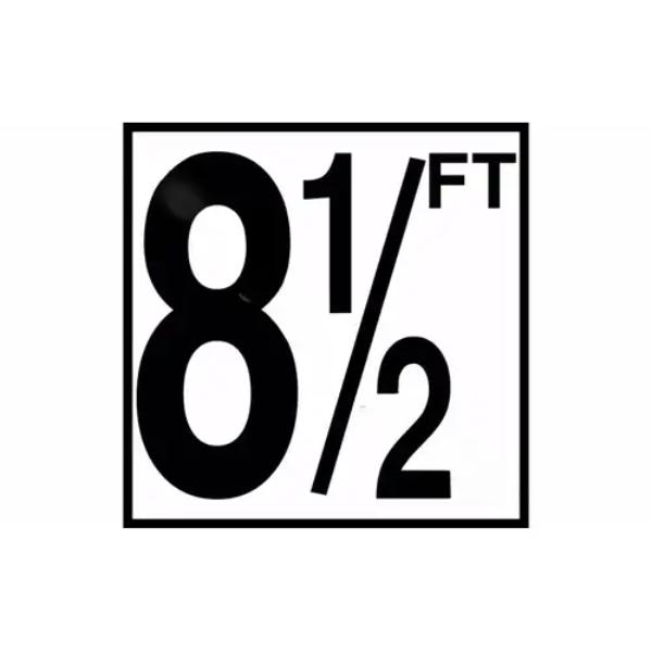 CC610085 6 x 6 in. Smooth Ceramic Top Print 5 in. Numbers 1.5 in. Letters FT Series Depth Marker Tile - 8.5 FT