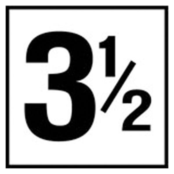 CC611035 6 x 6 in. Smooth Ceramic Top Print 4 in. Numbers No Series Depth Marker Tile - 3.5