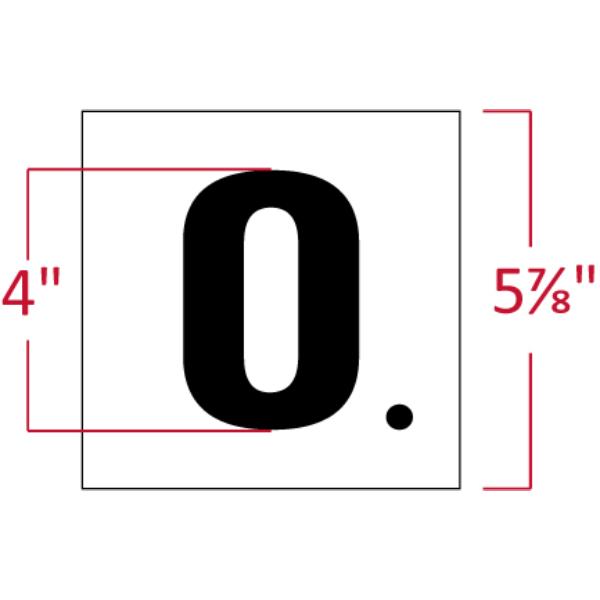 C612500 6 x 6 in. Smooth Ceramic 4 in. Numbers MD Series Depth Marker Tile - 0.
