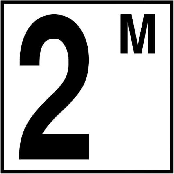 CC613020 6 x 6 in. Smooth Ceramic 5 in. Numbers MM Series Depth Marker Tile - 2M