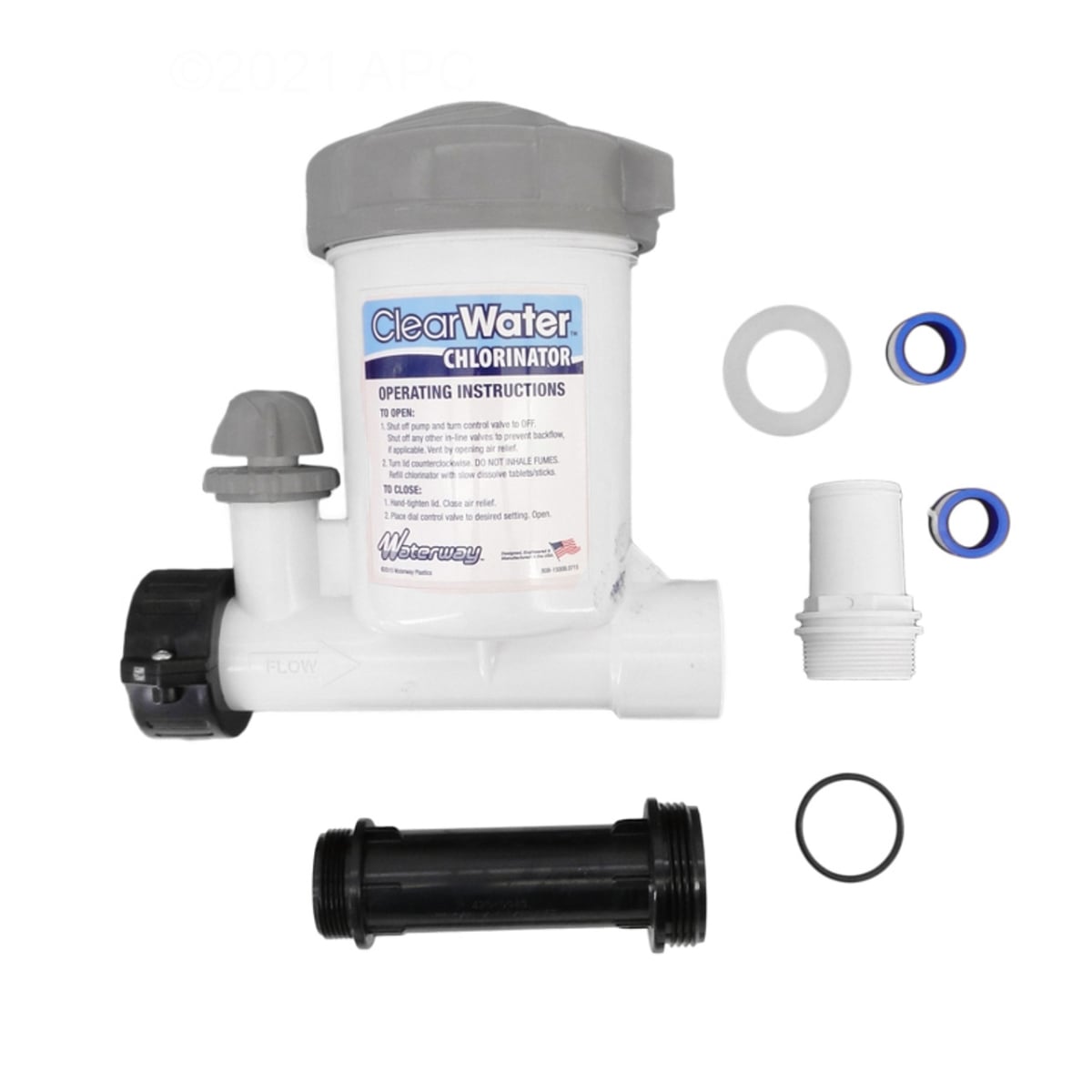 WWCAG004W Clear Water Inline Above Ground Chlorinator Stem, White