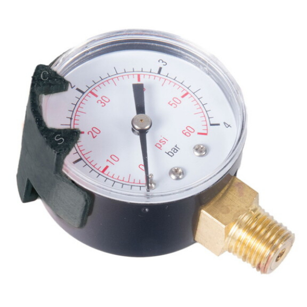 Zodiac Pool Care CMP25501120800 0-60 Pressure Gauge with Bezel Bottom Side Mount Clam Shell