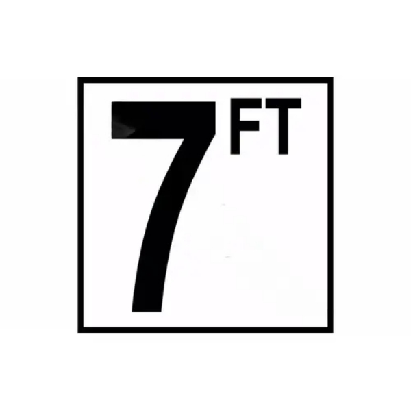 CC620070 6 x 6 in. 7 ft. Printed Depth Marker Non Skid Ceramic Tile - 1.50 in.