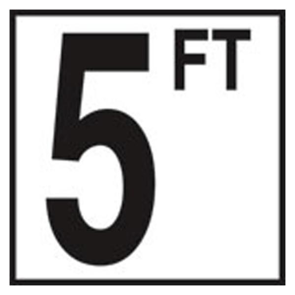 CC620085 6 in. No Skid Ceramic 5 in. Numbers 1.5 in. Letters FT Series Depth Marker Tile - 8.5 FT