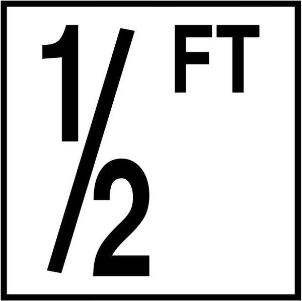 CC620005 6 in. No Skid Ceramic 1 by 2 FT Top Print 5 in. Numbers 1.5 in. Letters Depth Marker Pool Tile