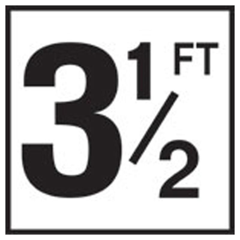 C610035 6 in. Smooth Ceramic 4 in. Numbers 1.5 in. Letters FT Series Depth Markers Tile - 3.5 FT