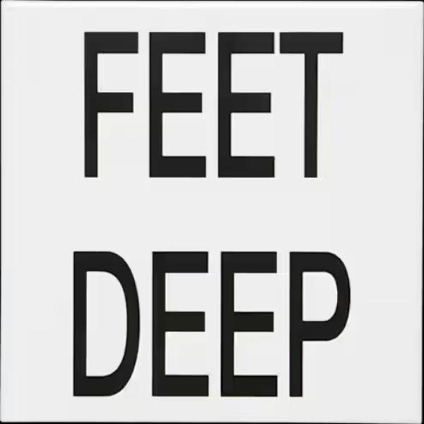 C611530 6 in. Smooth Ceramic Feet Deep Tile with 2 in. Letters Message