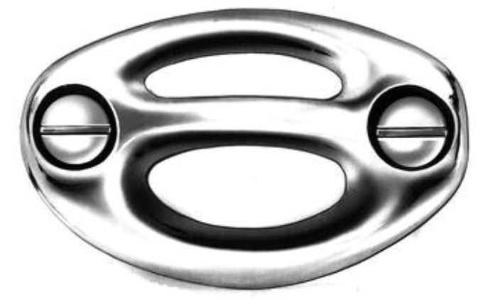 HOE2FB Curved Coping Mount Oval Rope Anchor with Bracket