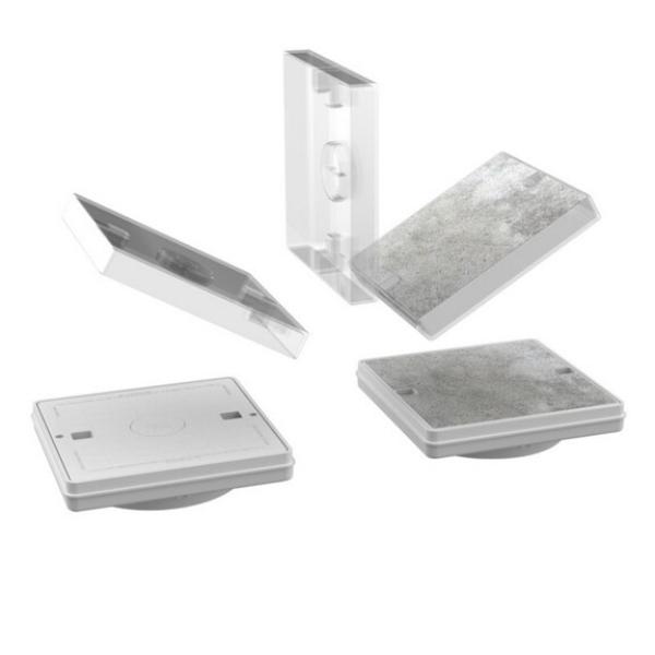 WW5407907 Square Collar Lid Assembly Reversible with WW Logo - Gray