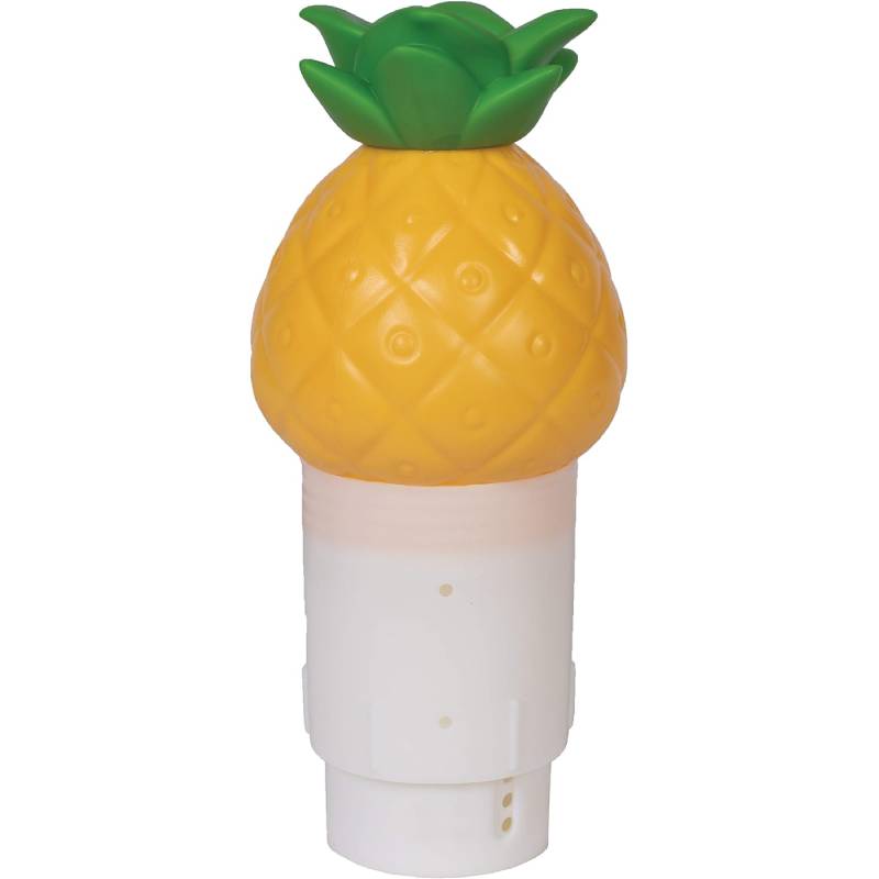 Solar Pineapple Chlorinator - Yellow - 1 Unit - LED Light-Up Design