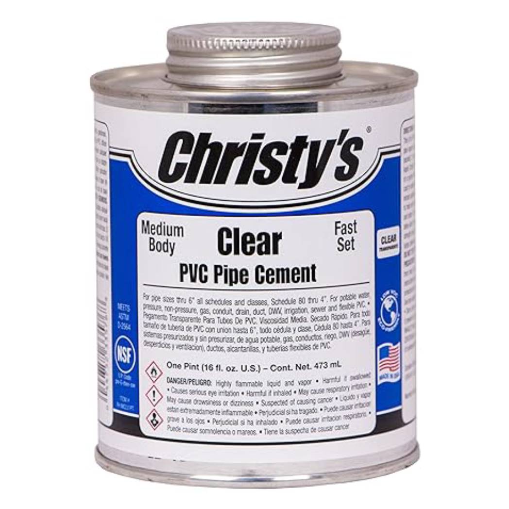 505142 1 Pint Medium Body PVC Cement, Clear - Case of 12