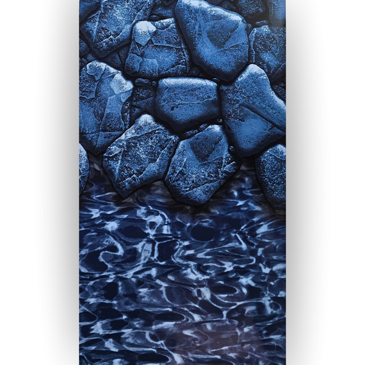 Swimline LI1848BSO 18 ft. Round Blue Boulder Swirl 48-52 in. Above Ground Overlap & Hung Liner