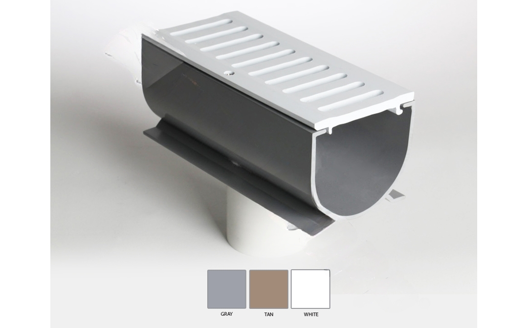 QP6247G 3 in. Water Hog Bottom Drainout, Gray