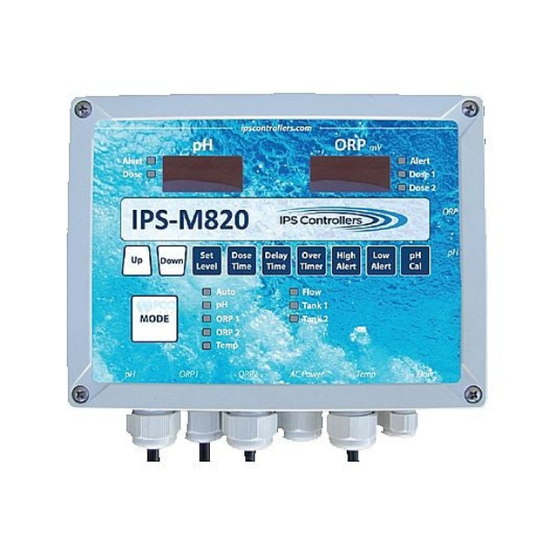 IPSM820 PH & Dual ORP Controller with Small Mounting Board for Commercial Pools