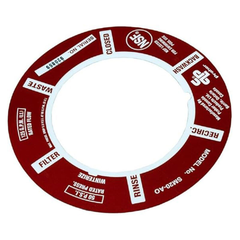 PRE5S2 E-5-S2 Multiport Valve Decal - Aluminum Foil