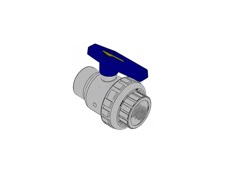 PRSU15011 1.5 in. Single Threaded White Union Fitting Socket