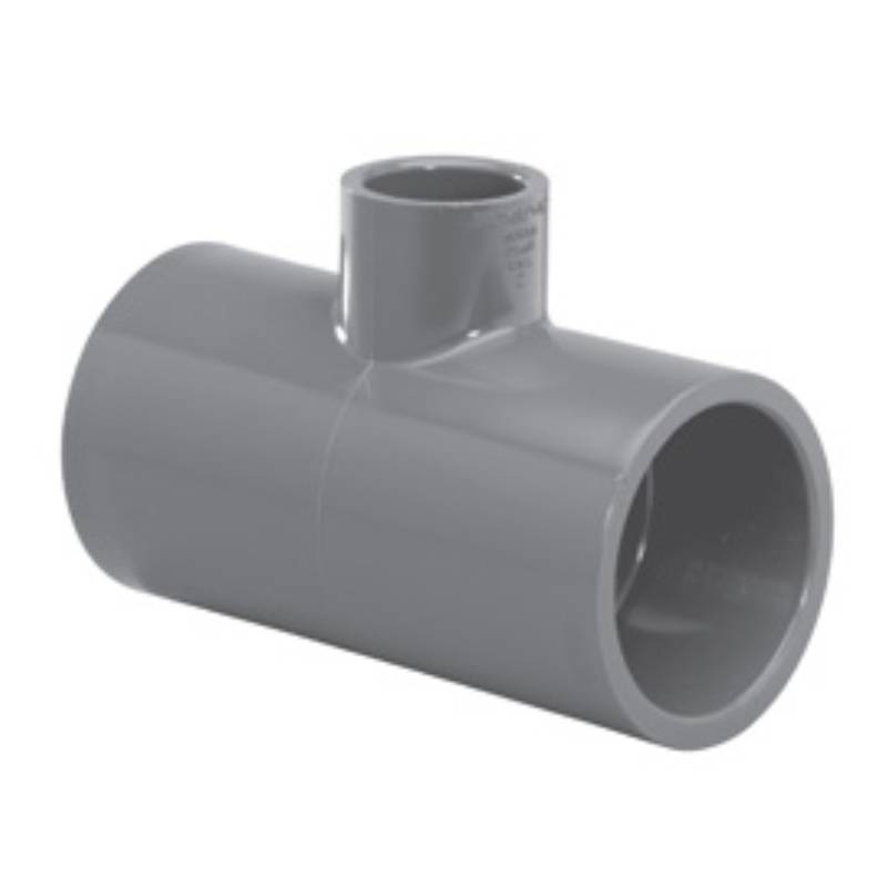 PV801532 6 x 6 x 4 in. Schedule 80 Reducing Tee Socket, Gray