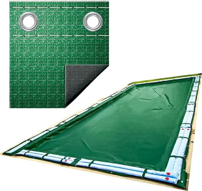 20 x 40 ft. Supreme Guard Green 5 ft. Overlap 2020410 IG Solid Winter Cover - 10 Year