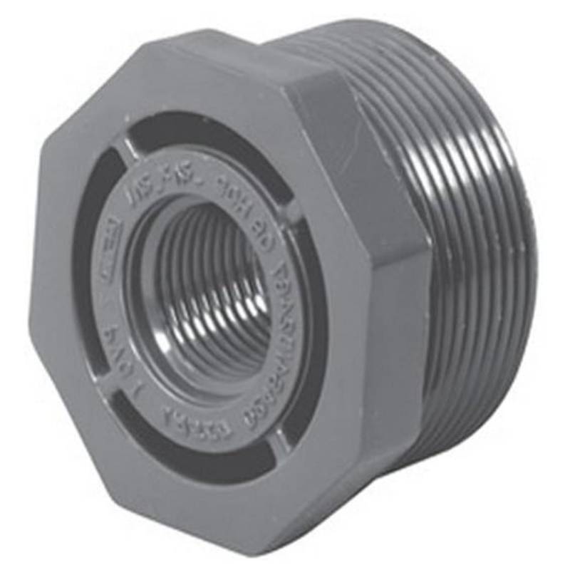 PV839098 0.75 x 0.25 in. MPT x FPT Reducer Flush Schedule 80 Bushing, Gray