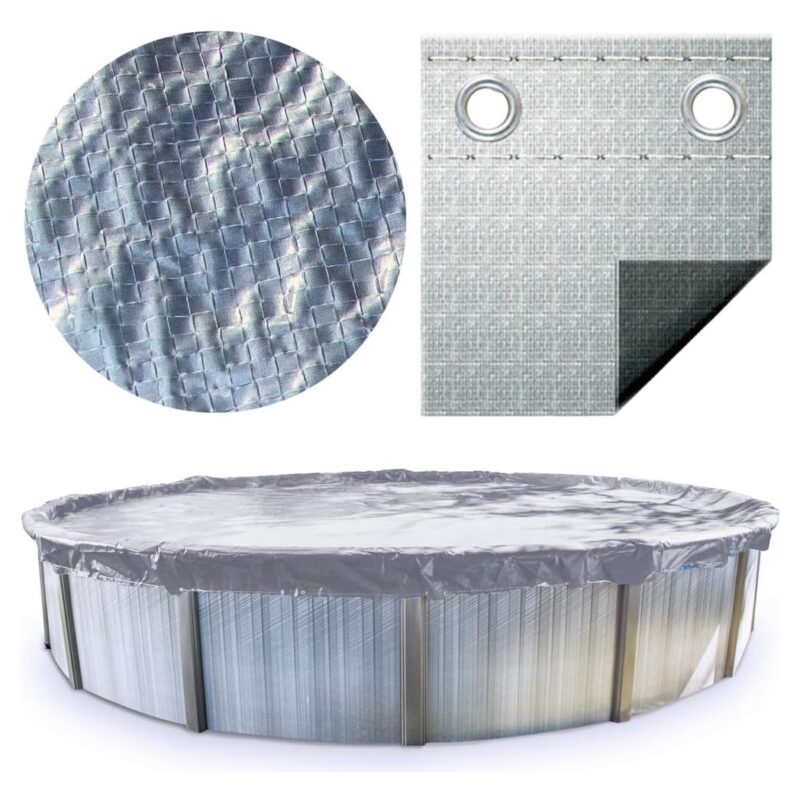 PCO1421 18 ft. Round Silverking 3 ft. Overlap 18AGSK Solid Winter Cover Kit for Pool - 15 Year