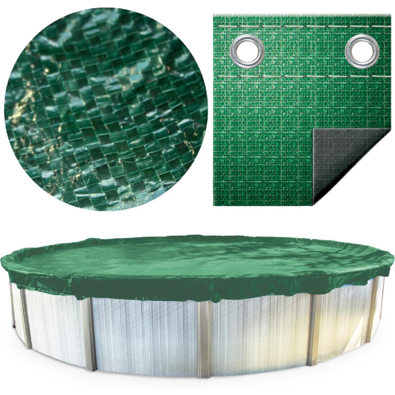 PCO142137 18 x 34 ft. Oval Silverking 3 ft. Overlap 1833AGSK Oval Solid Winter Cover Kit for Pool - 15 Year