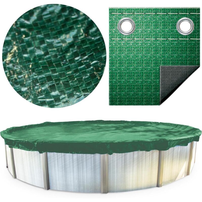 PCO121830 15 x 27 ft. Oval Supremeguard Green 3 ft. Overlap 201527AG10 Oval Solid Winter Cover Kit for Pool - 10 Year
