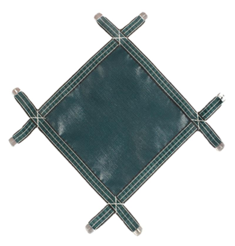 MEY1632RM Rugged Mesh Rectangular Safety Pool Cover, Green - 16 x 32 ft.