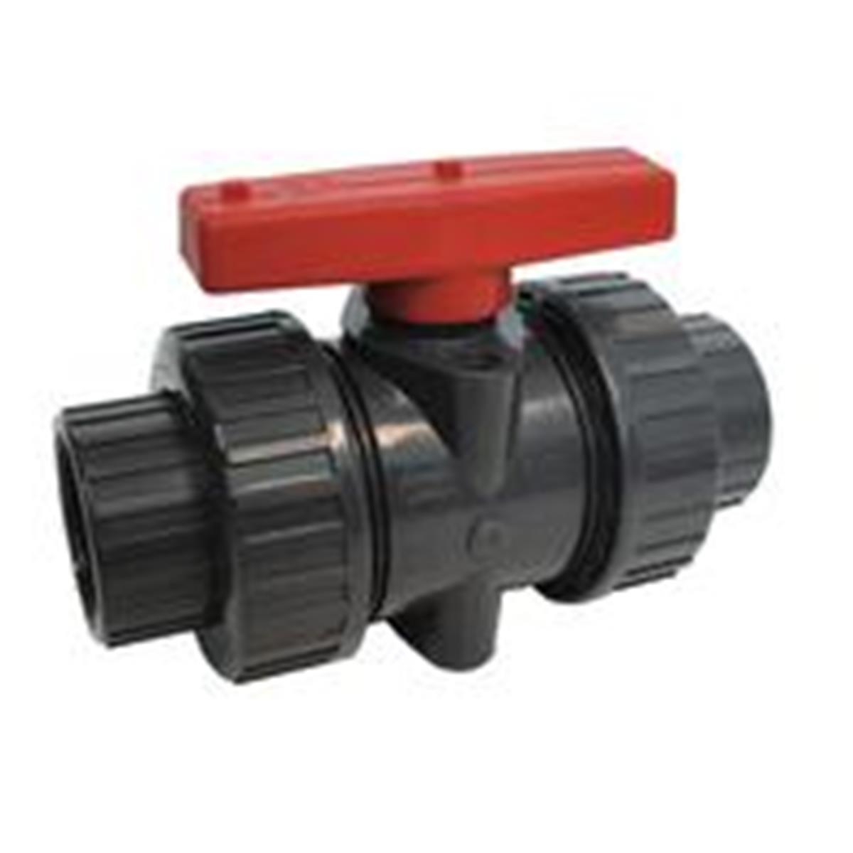 0.75 in. Socket True Union Ball Valve PVC - Gray