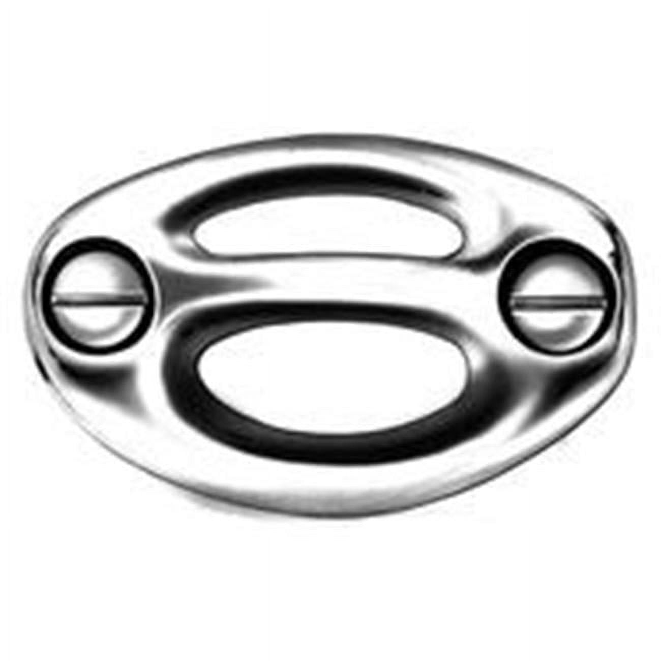 Chrome Plated Oval Rope Eye - Set of 2