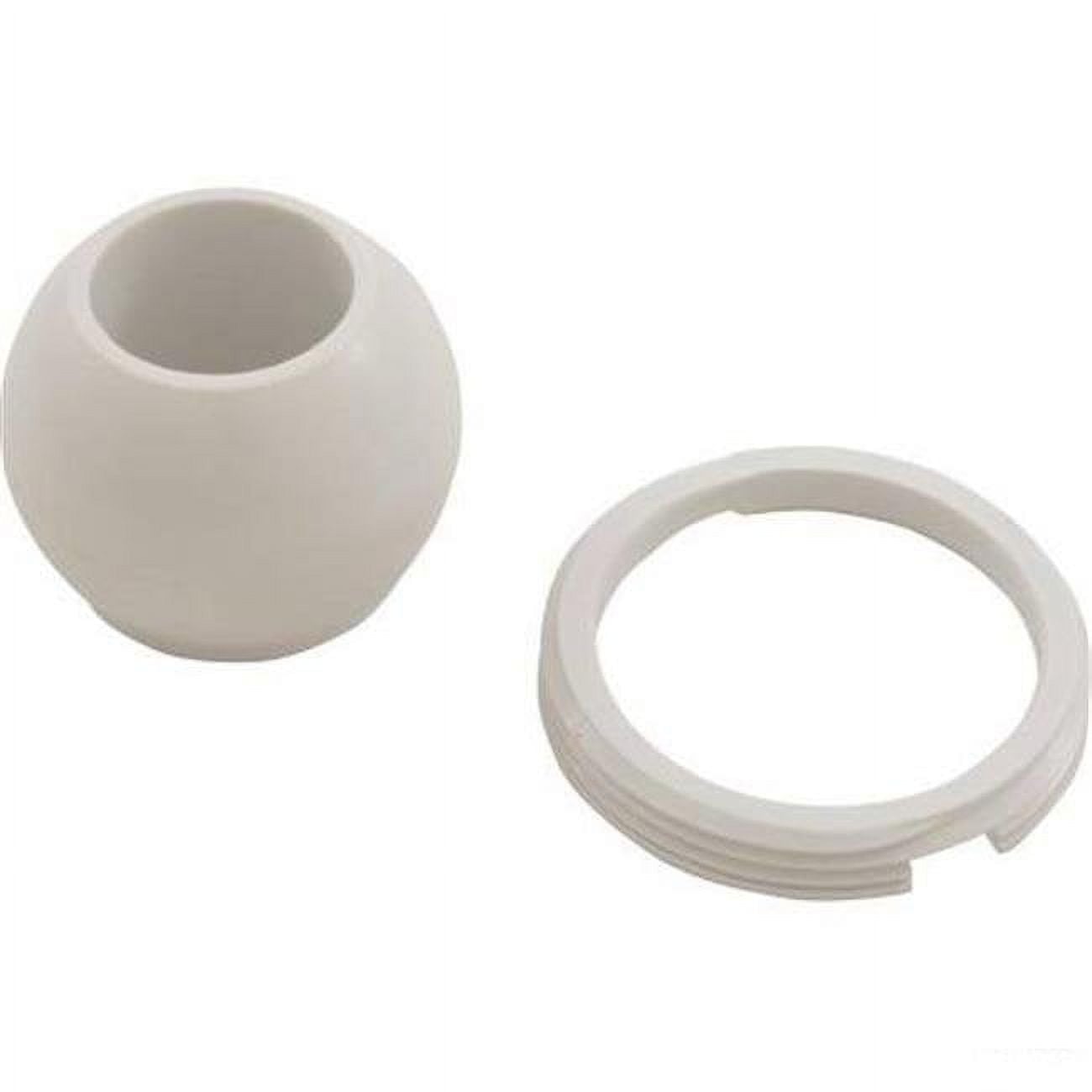 Eyeball & Retaining Ring - White