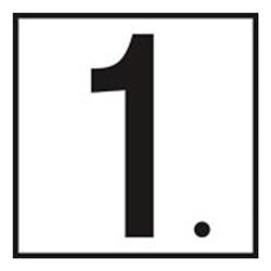 6 x 6 in. Tile with 5 in. Number 1. with IN Non-Skid Ceramic Depth Marker