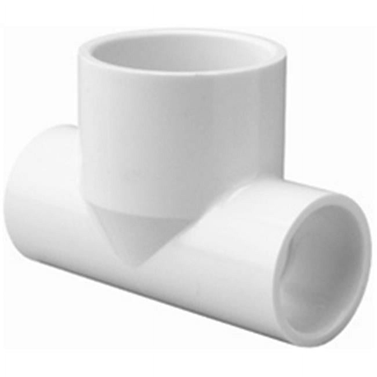 PVC Reducer Tee, Socket x Socket x Socket, 1 1/2 in x 1 1/2 in x 2 in Pipe Size