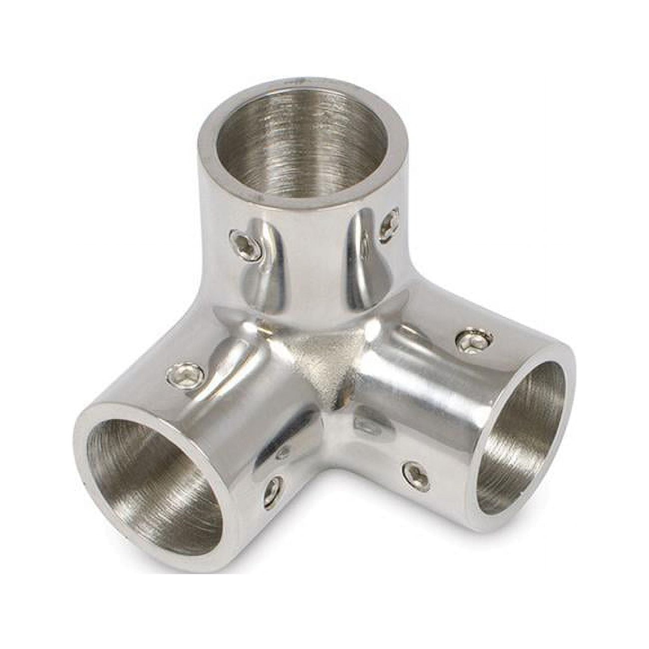 1 in. Stainless Steel 90 Degree 3 Way Rail Corner