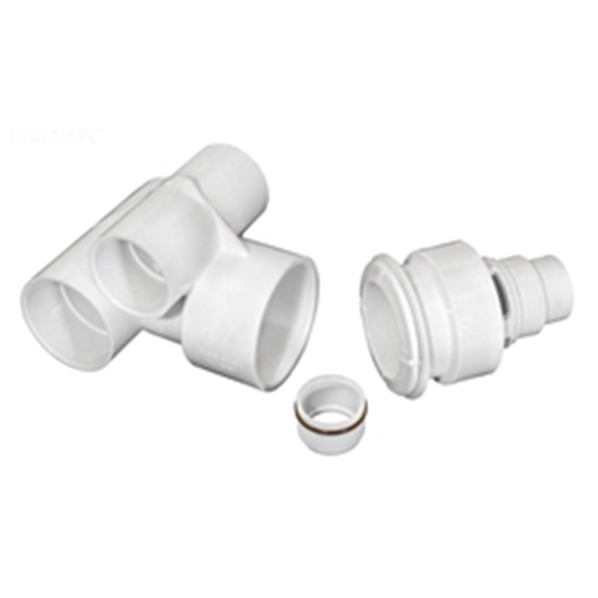 WW2103700B 1.5 in. Slip Air x 2 in. Tee Body Assembly - White