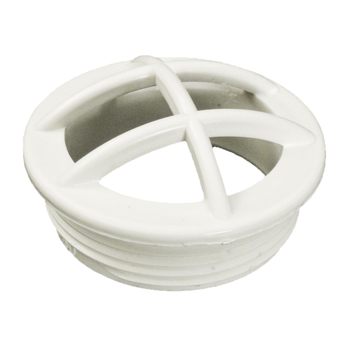 WW6023160B Male Pipe Thread Grate Insert - White - 1.5 in. - Durable Design