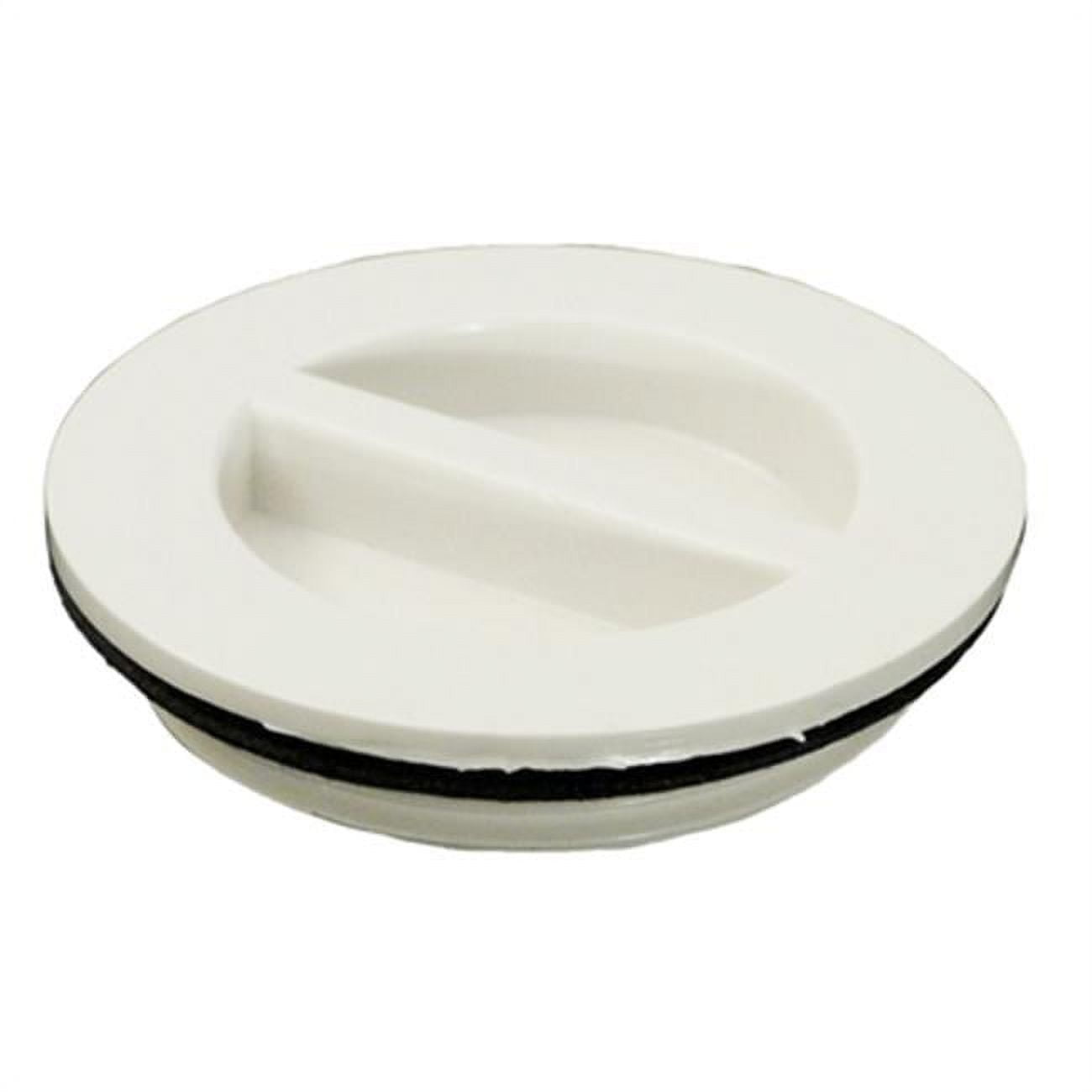 1.5 in. Flush Plug with Gasket, White
