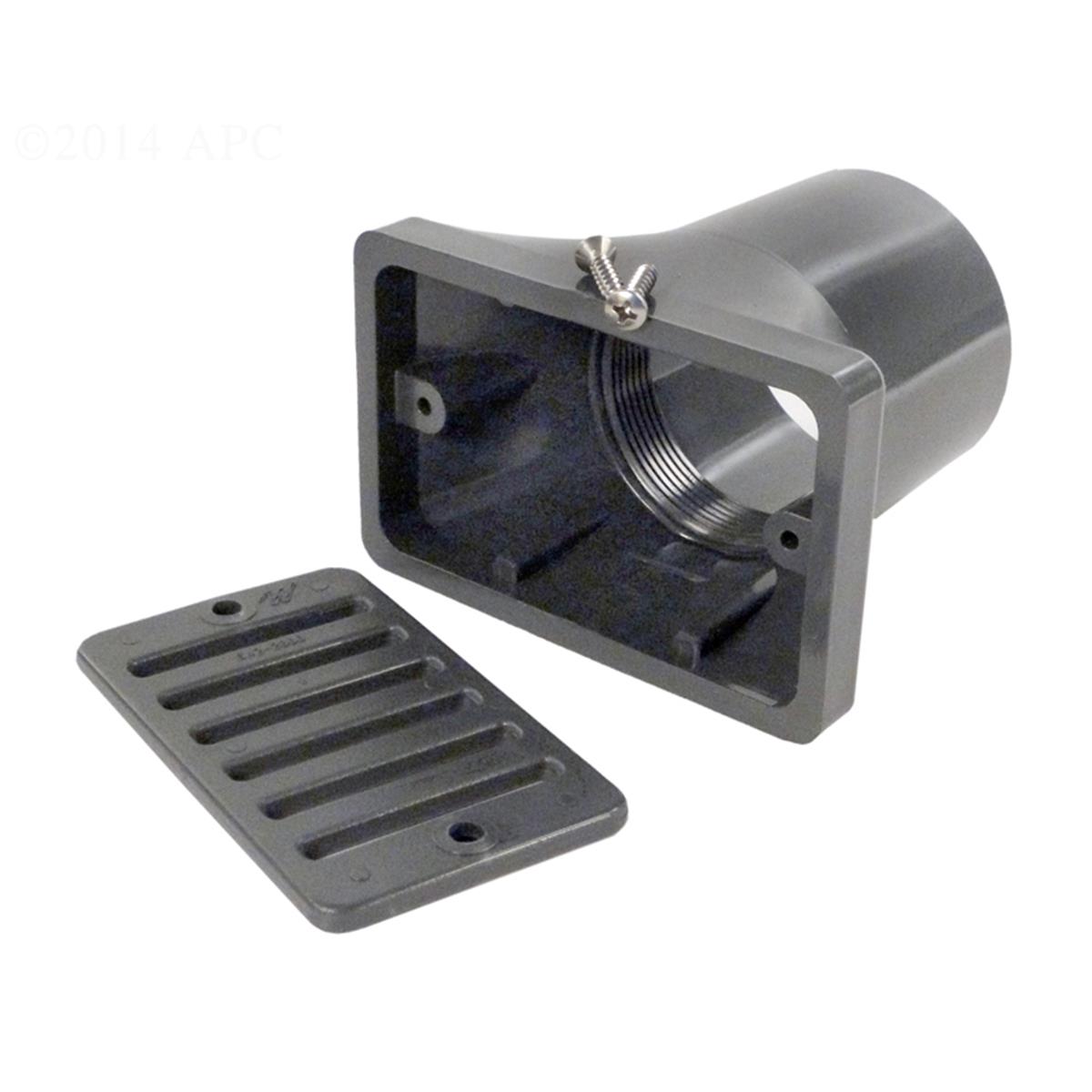 Gutter Drain Assembly, Dark Grey