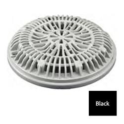 Custom Molded CMP25548004000 Vinyl Pool Main Drain Ring with 8 in. Anti Vortex Lid, Black