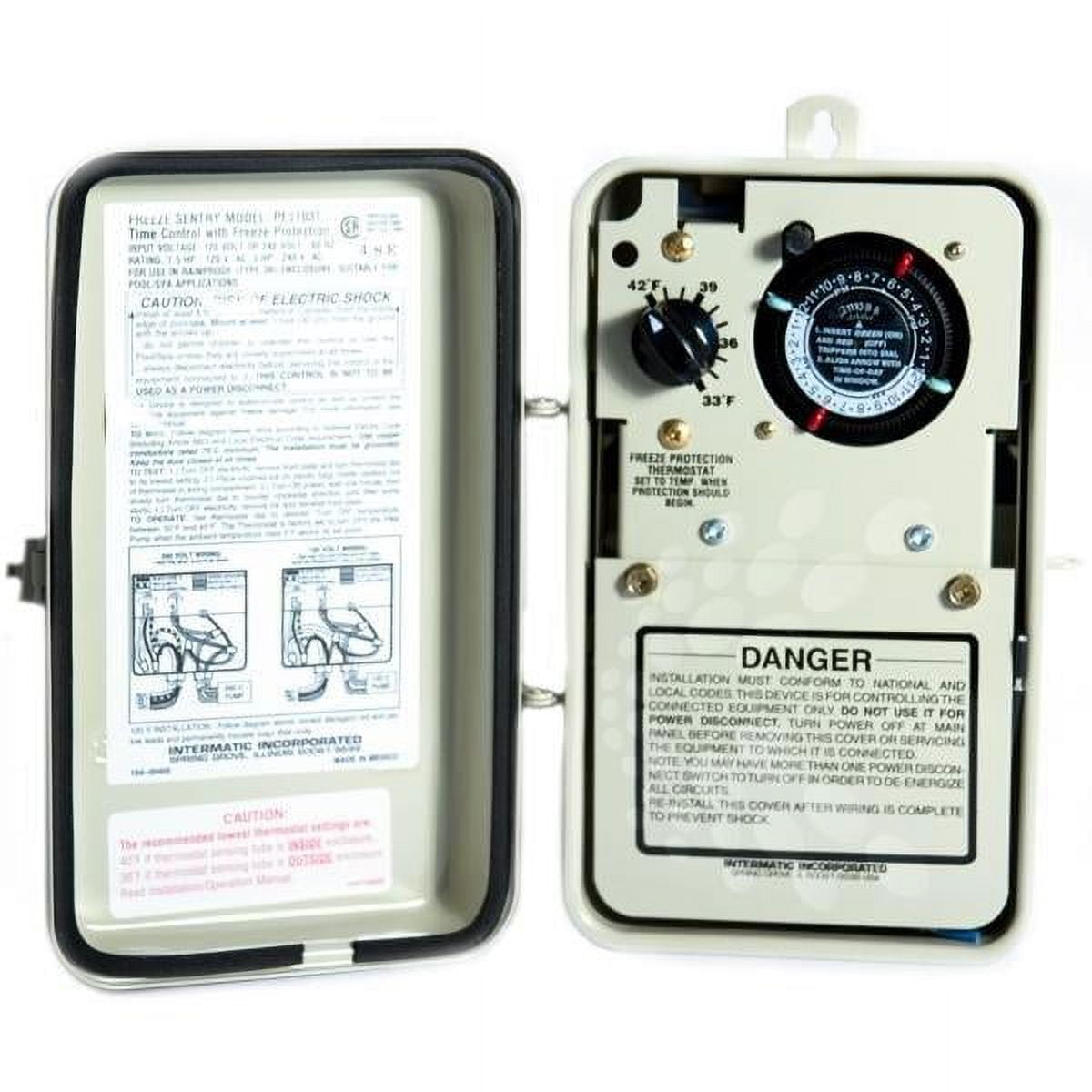 PF1103T 120-240V Freeze Protection Control Timer with Thermostat