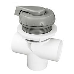 1 in. Top Access Diverter Valve 2 Port Notched Assembly, Gray