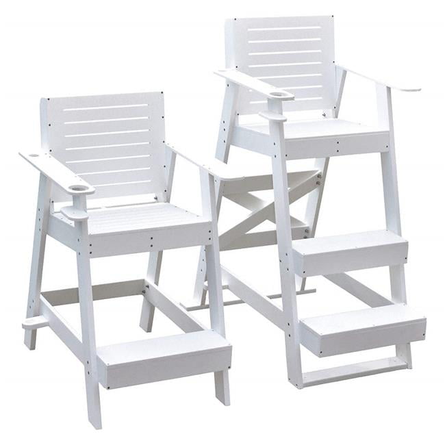 30 in. Seat Sentry Lifeguard Stand with Brackets, White