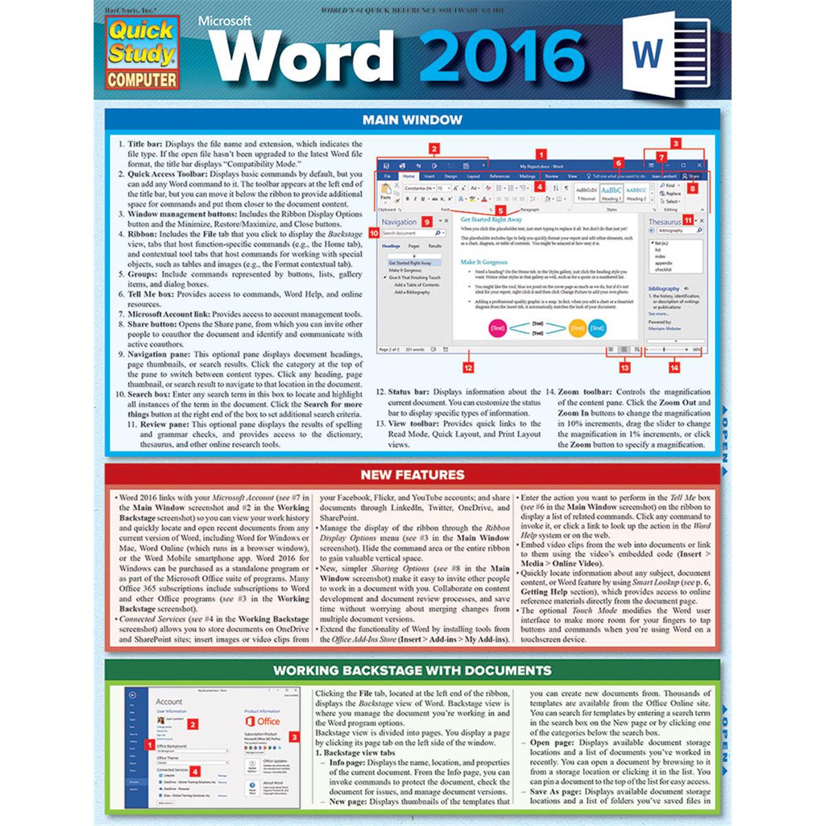 9781423226055 Microsoft Word 2016 Guide